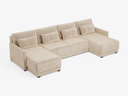 Artisan Slate U-Shaped Sectional Sofa Bed