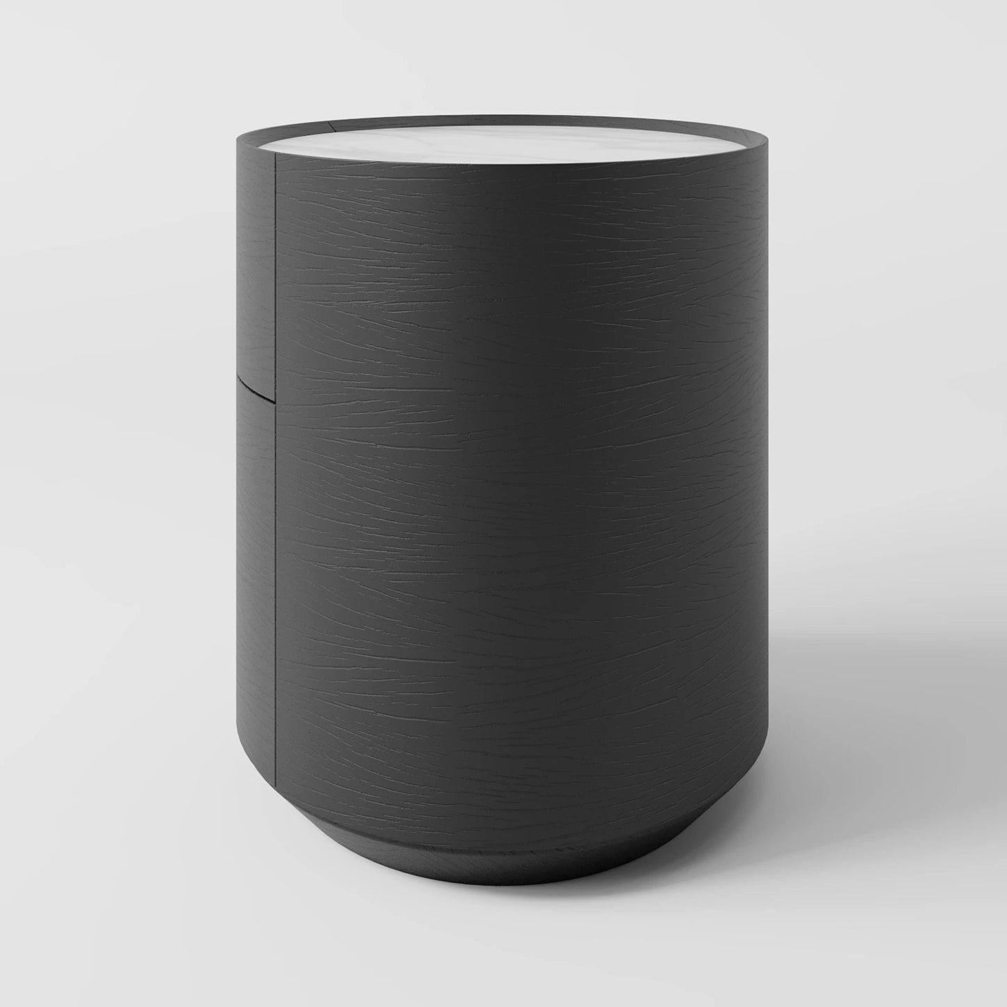 Charcoal Zen Circular Bedside Table