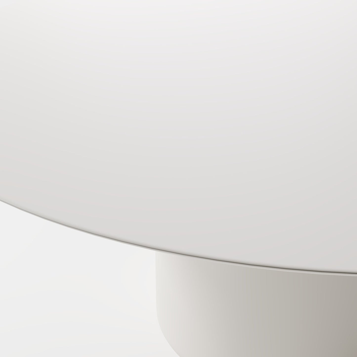 The Alabaster Bistro: Minimalist Round Table with Tapered Geometric Support
