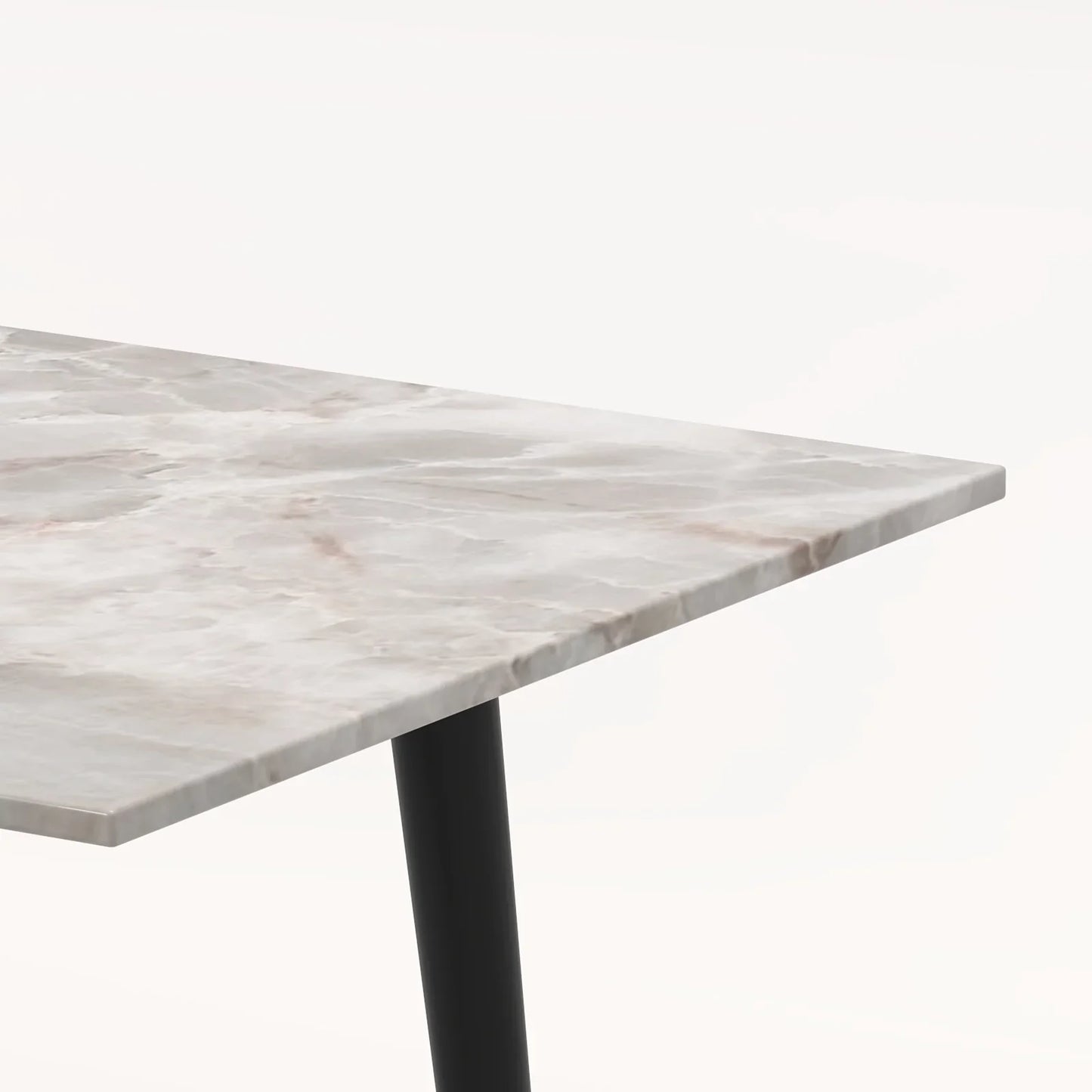 The Noir Ribbed Table: Modern Architectural Pedestal in Dark Stained Oak