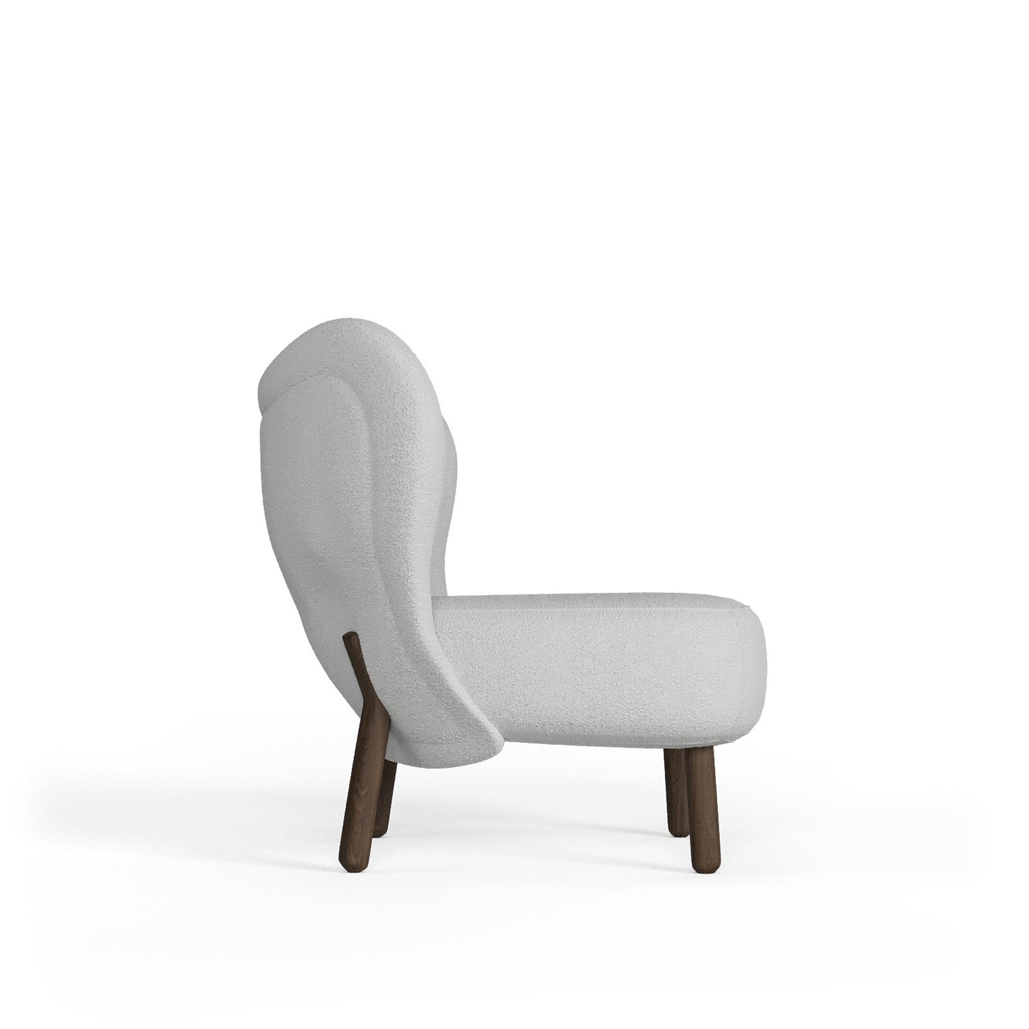 Scandi-Inspired Soft White Bouclé Occasional Arm Chair