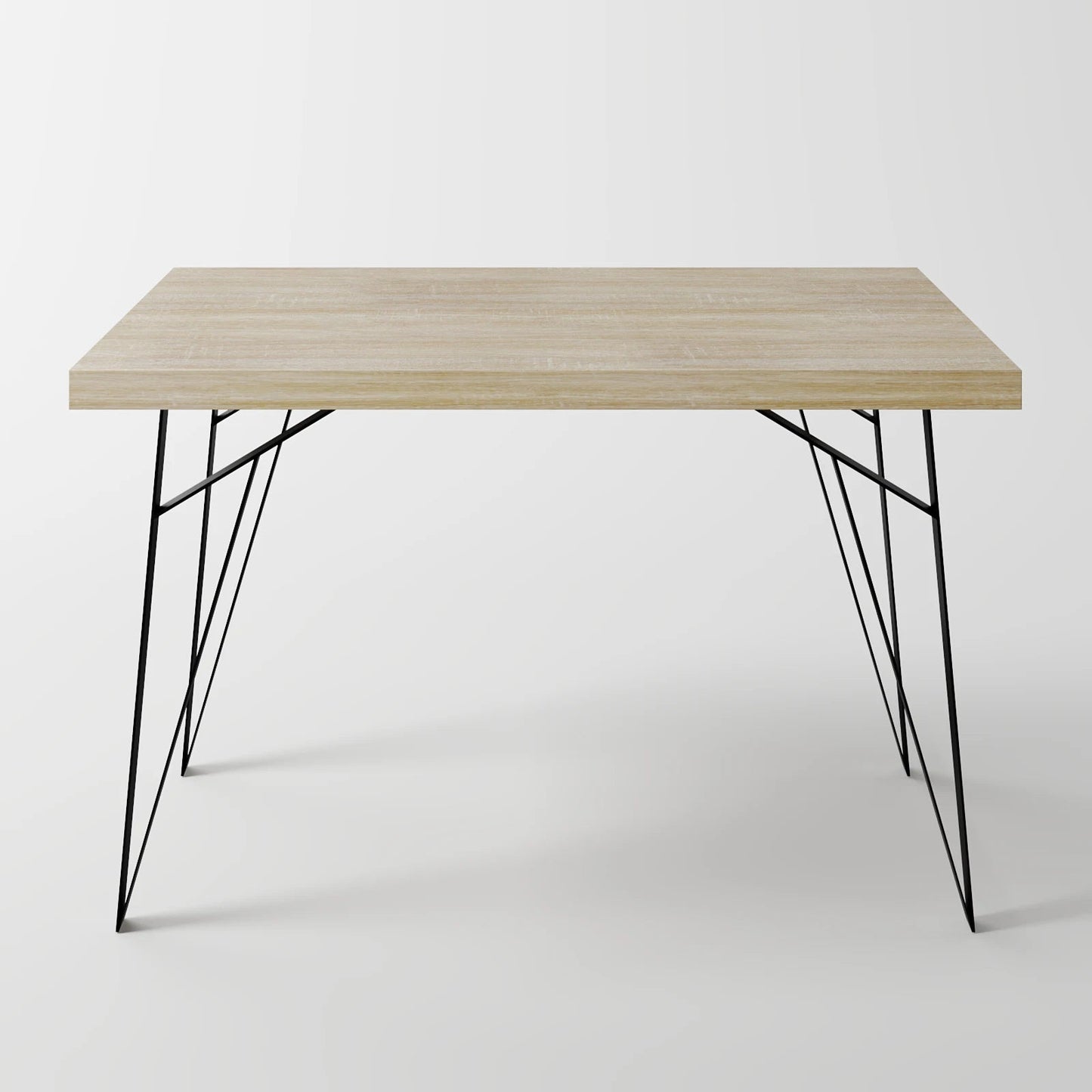 Modern Square Bistro Table featuring Industrial Eiffel-Style Tapered Legs