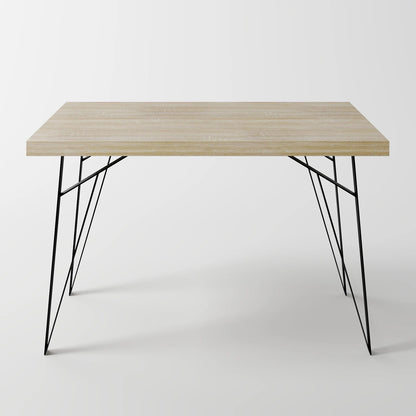 Modern Square Bistro Table featuring Industrial Eiffel-Style Tapered Legs
