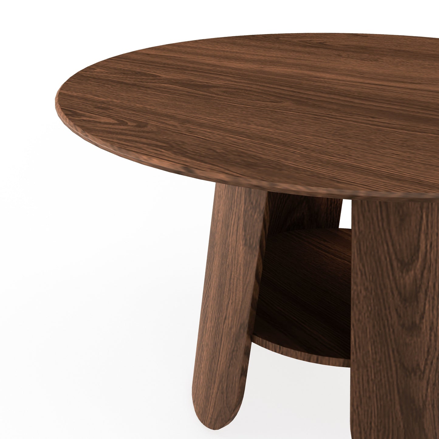 Contemporary Asymmetrical Cream Coffee Table