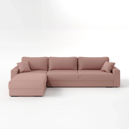 Earth-Tone Grand Sectional 4 Bed Sofa Bed