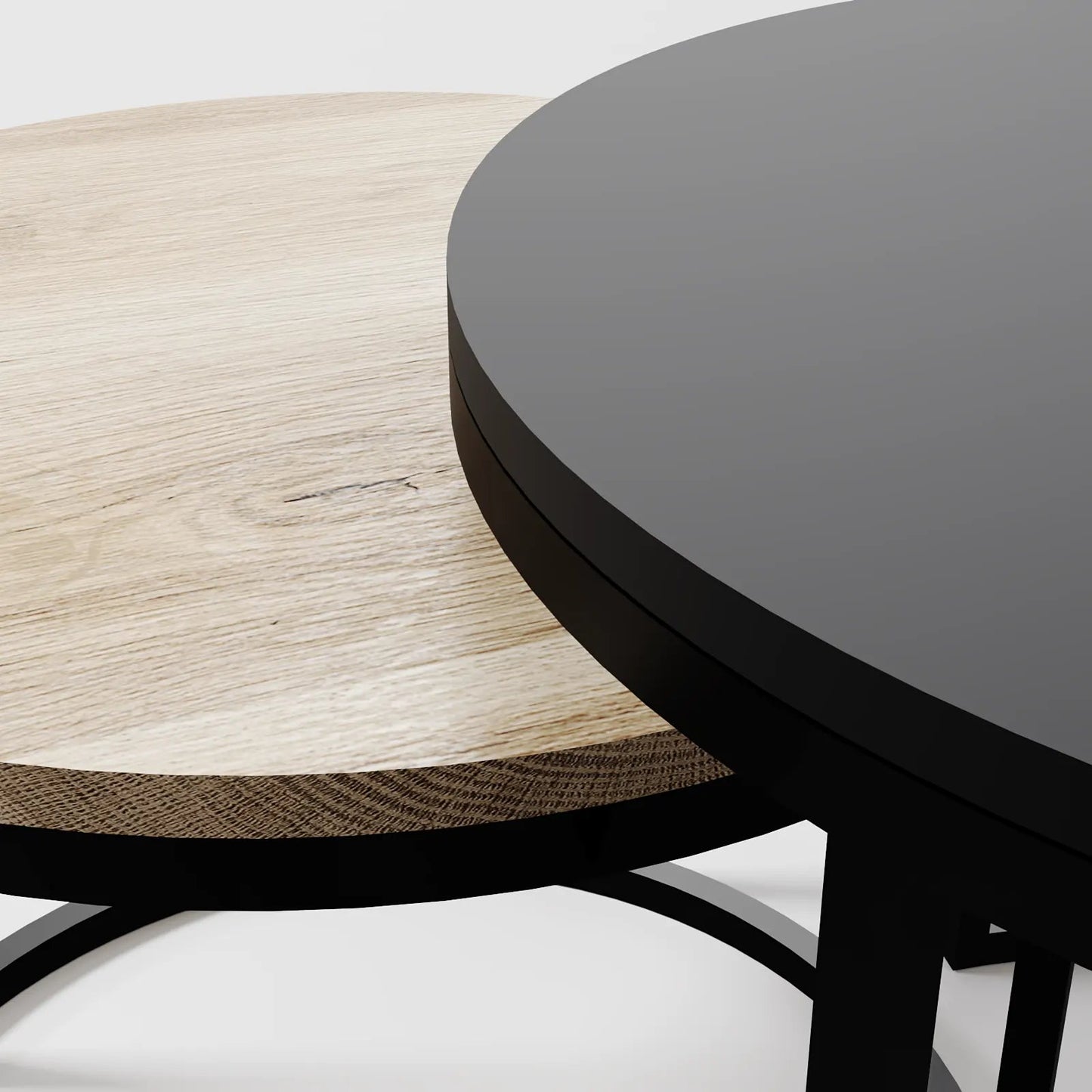 Minimalist Two-Tier Round Coffee Table
