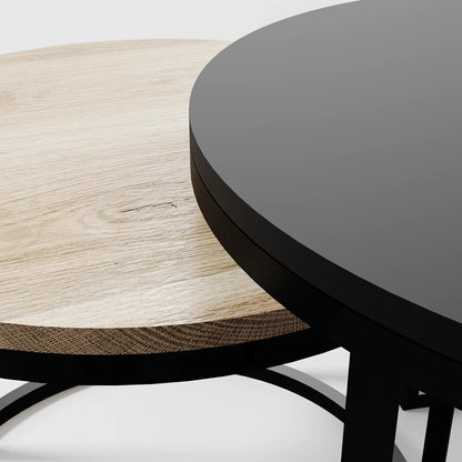 Minimalist Two-Tier Round Coffee Table