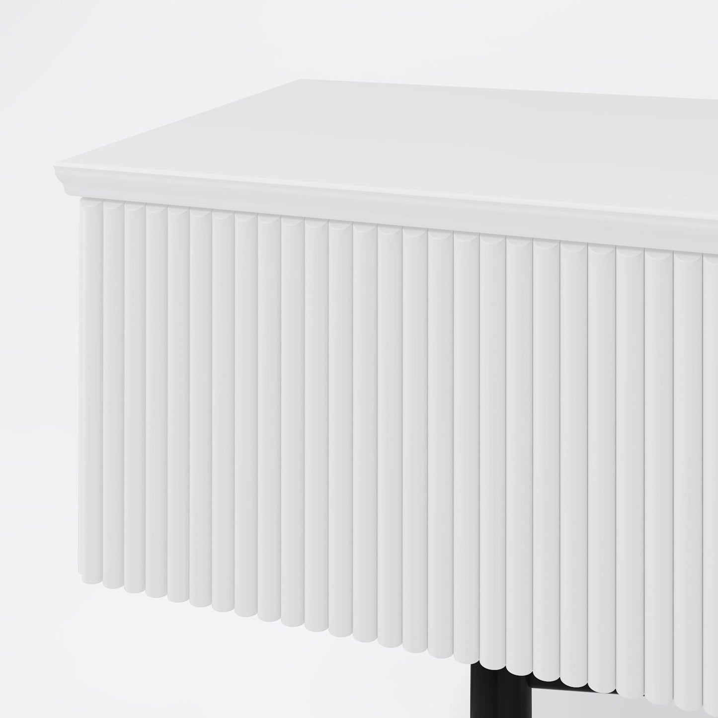 Ultra-Sleek Minimalist Black Media Console