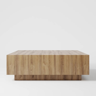 Cube Square Oak Coffee Table — 122cm
