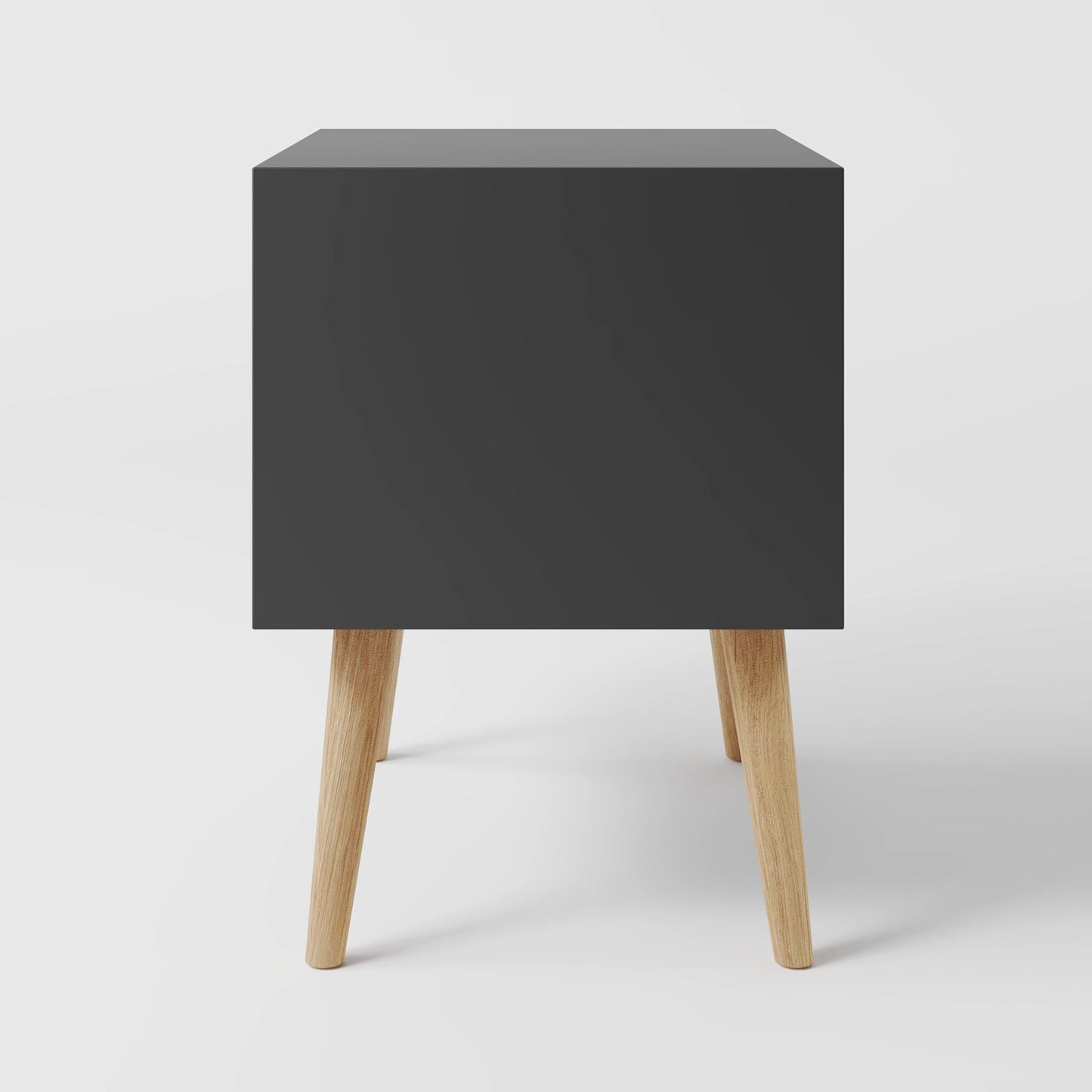 Arctic Minimalist Wood Bedside Table