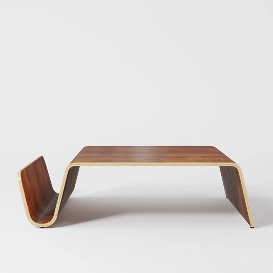 Modern Bentwood Centerpiece Coffee Table
