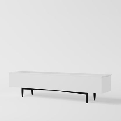 Ultra-Sleek Minimalist Black Media Console
