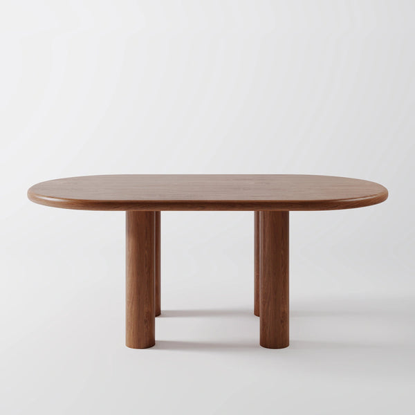 Lilly Oval Dining Table — Walnut or Pink, 200cm