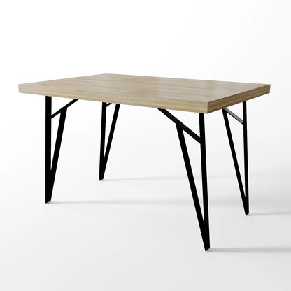 Modern Square Bistro Table featuring Industrial Eiffel-Style Tapered Legs