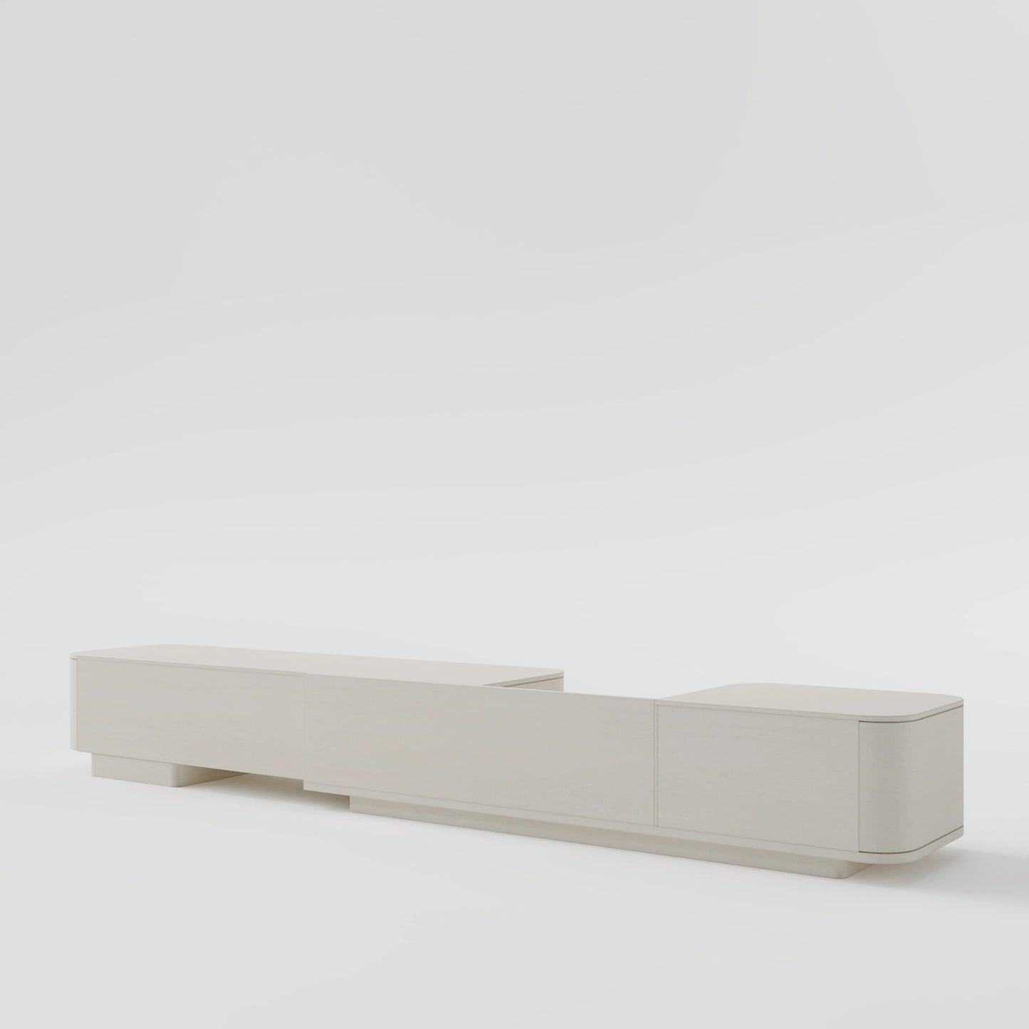 The Flow Console: Cream White Media Unit
