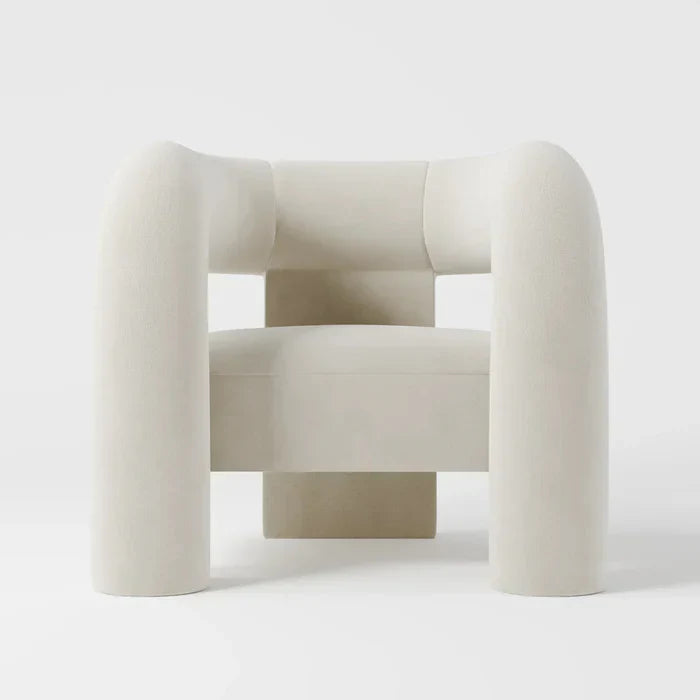 The Veridian Lounge: Architectural Sculptural Chair in Forest Velvet