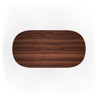 The Augustus Oval Table: Modern Architectural Centerpiece in Fluted Oak