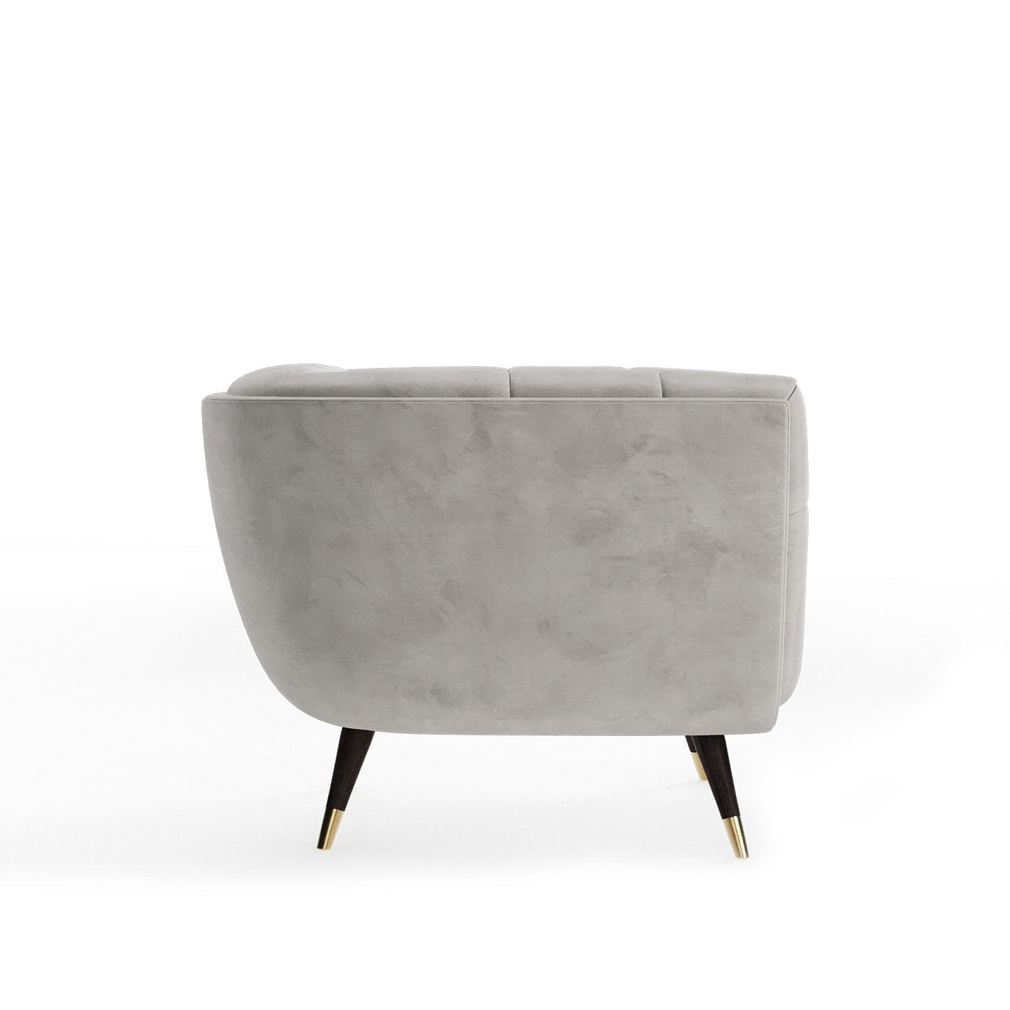 Modern Tan Velvet Accent Arm Chair