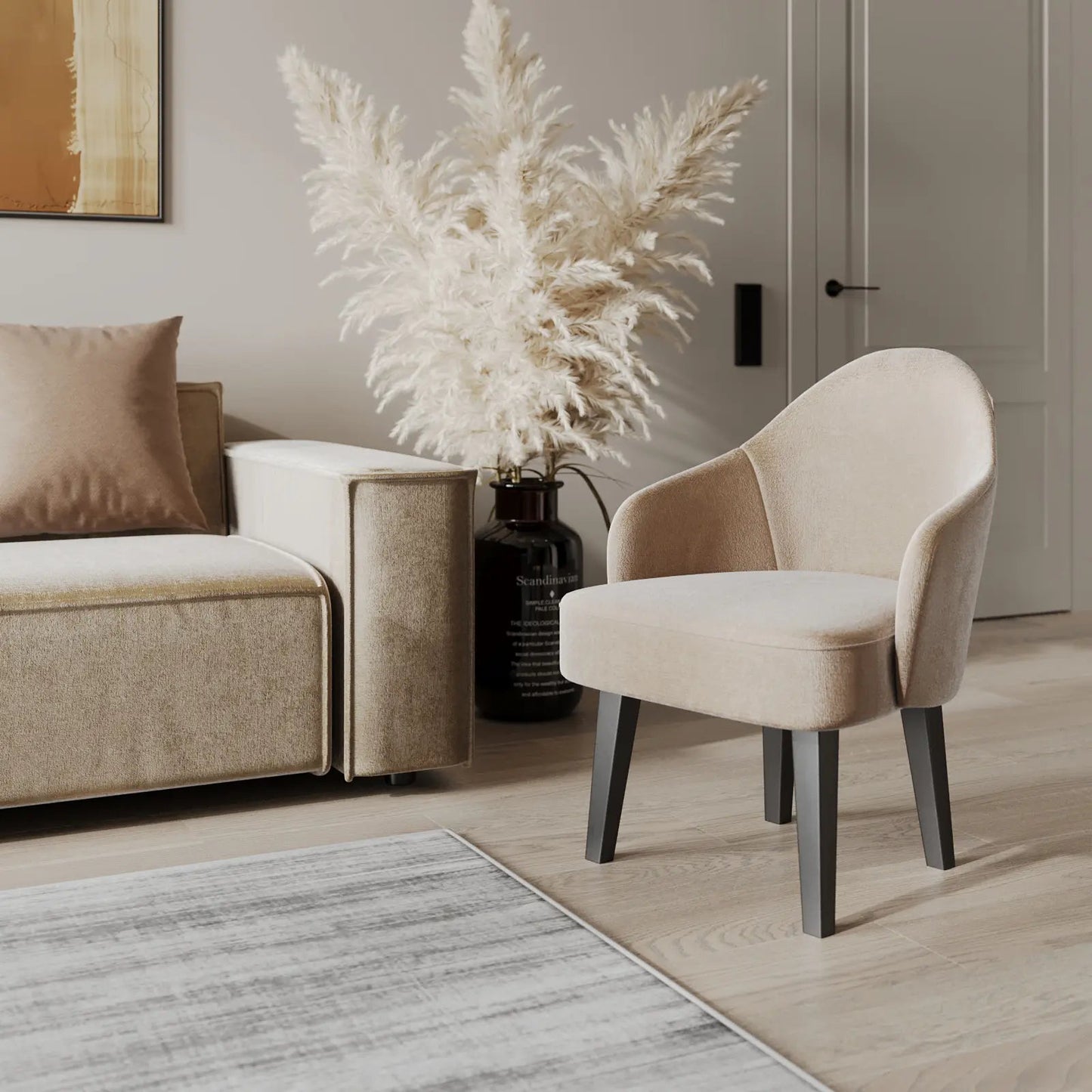 Elegant High-Back Armchair