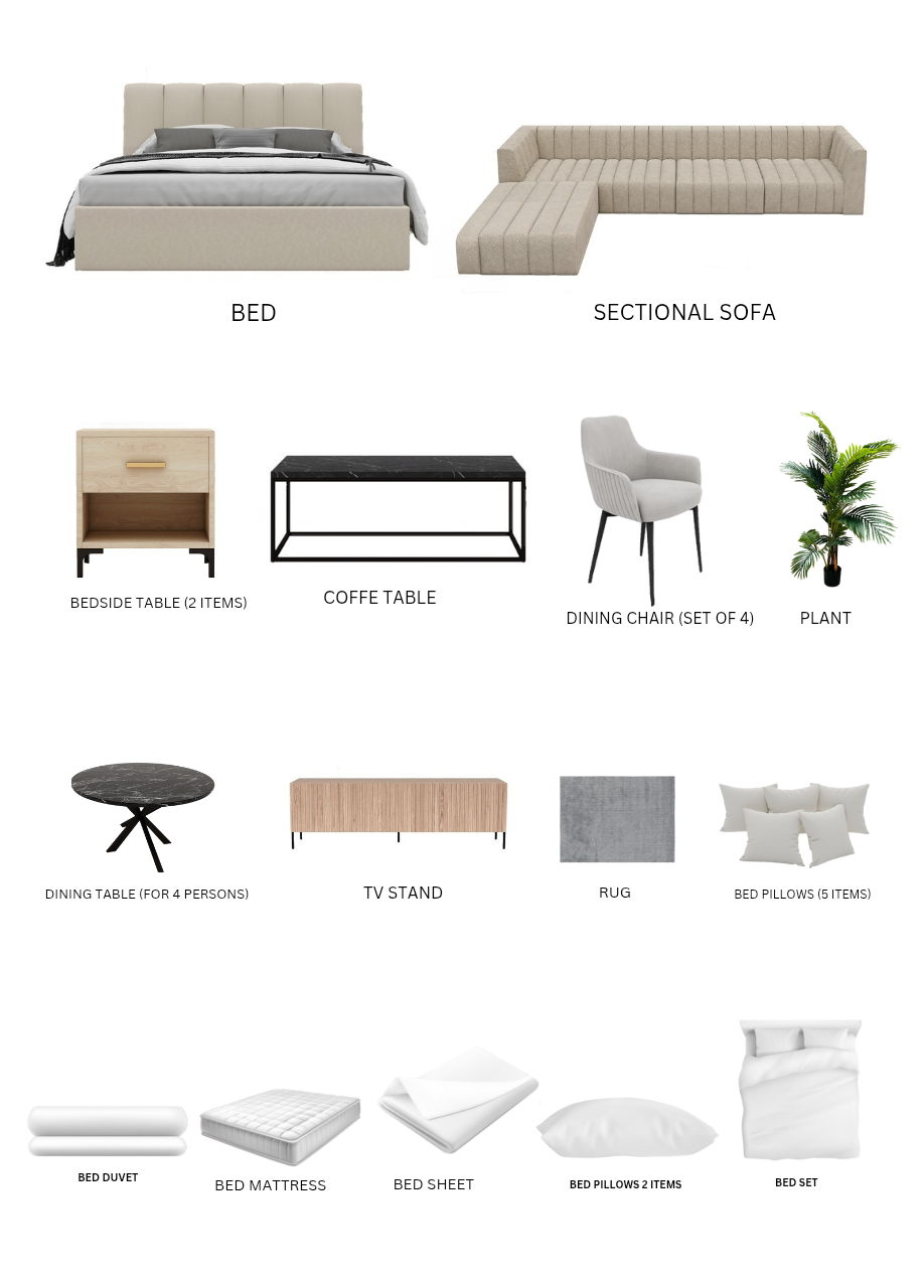 باقة غرفة نوم واحدة من الرخام