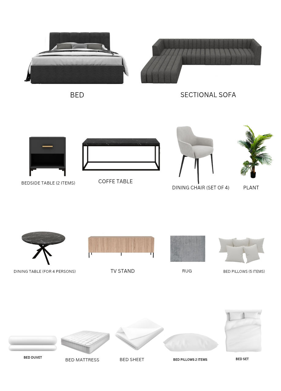 Brown/1-Bedroom/20Items