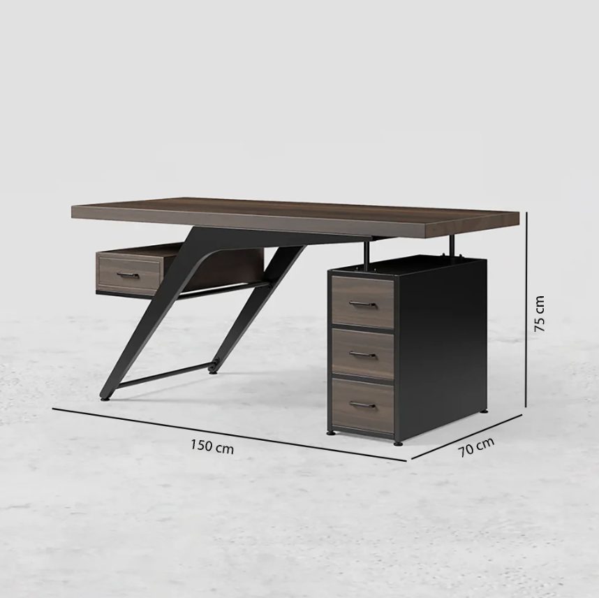 Axel office desk dimensions: L 150 x W 70 x H 75 cm