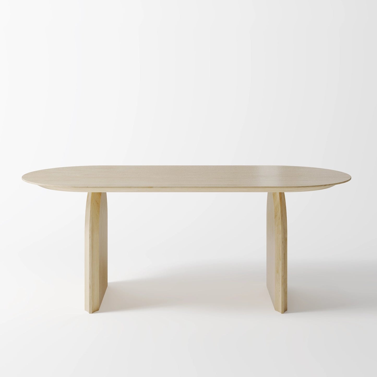 Minimalist Architectural Dining Table with Tapered Geometric Supports
