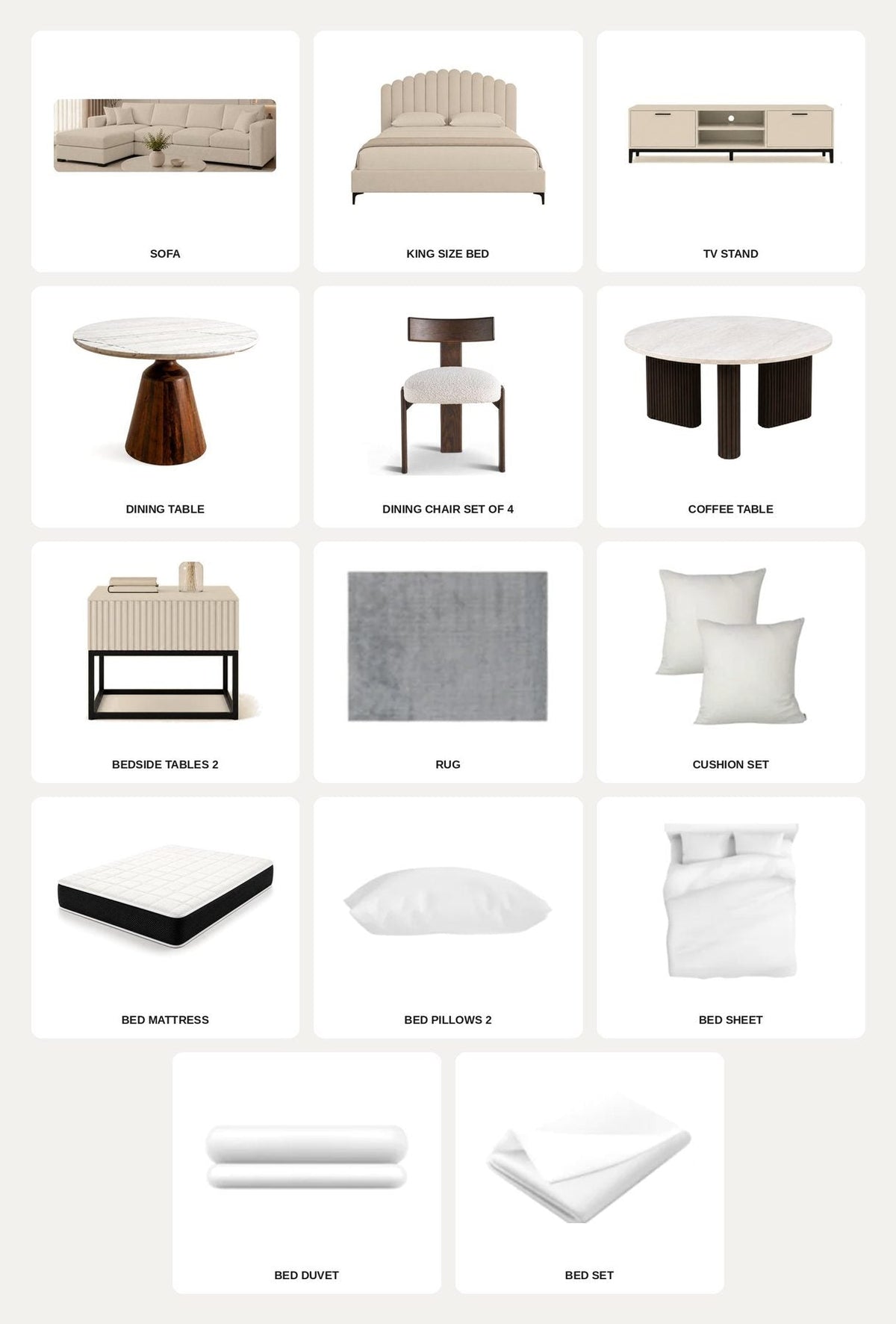 Beige/1-Bedroom20Items