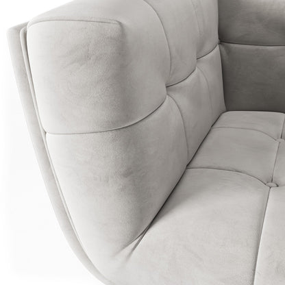 Modern Tan Velvet Accent Arm Chair