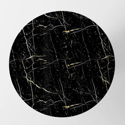 The Noir Ribbed Marble Table: Modern Sculptural Centerpiece with Vertical Texturing