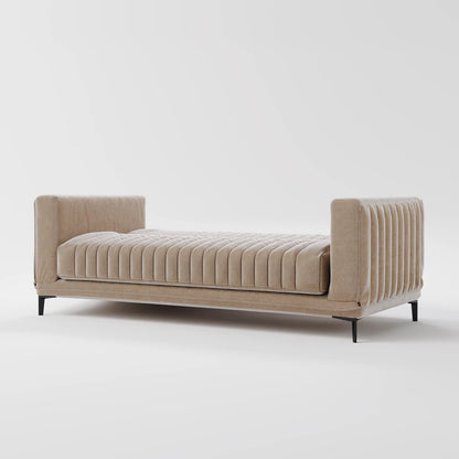 Luxe Ribbed Velvet 3-Seater Sofa Bed