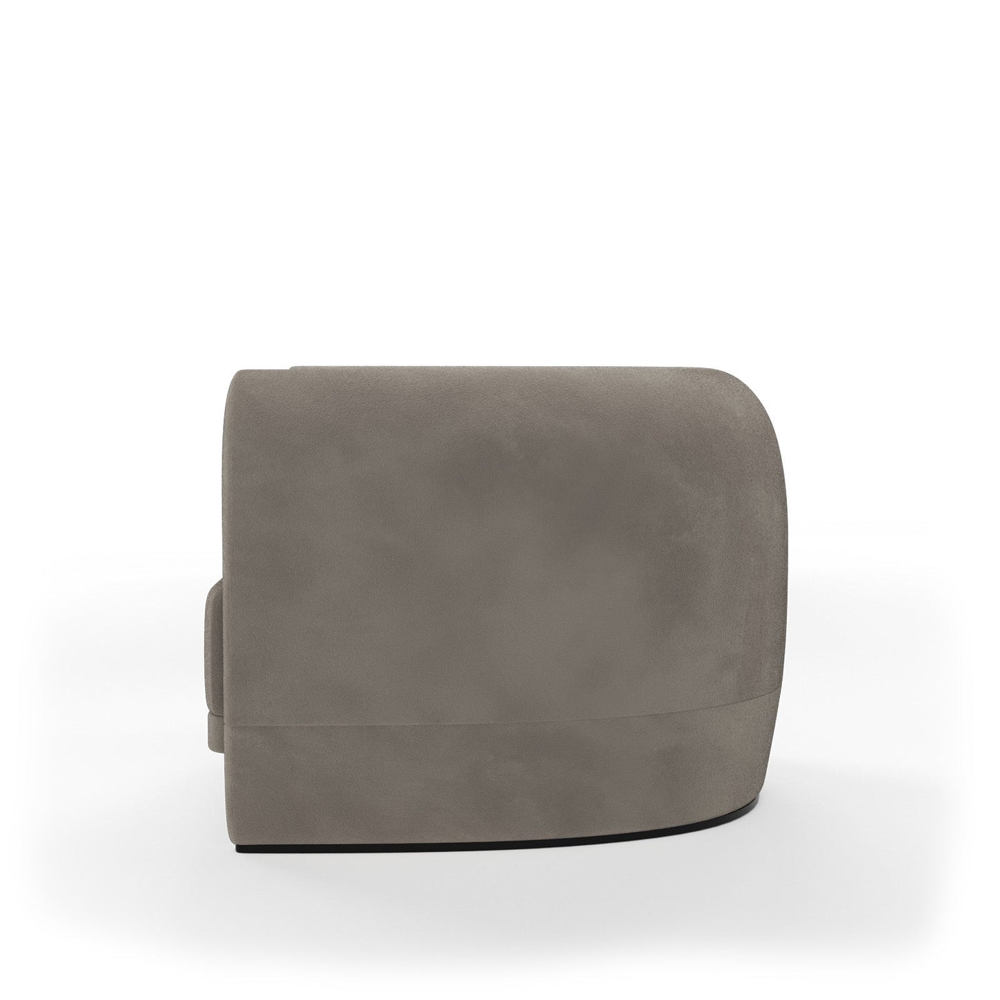 Organic Modern White Bouclé Armchair with Sculptural Wood Base