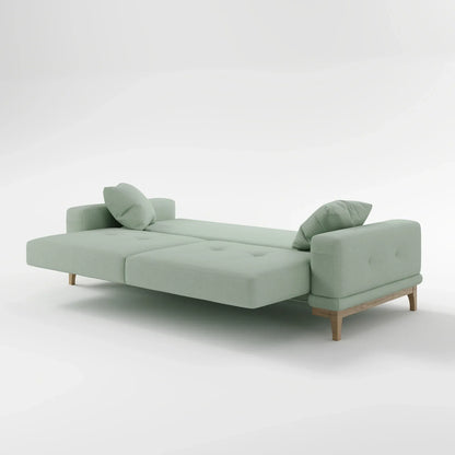Sage Tufted 2-Seater Convertible Sofa Bed