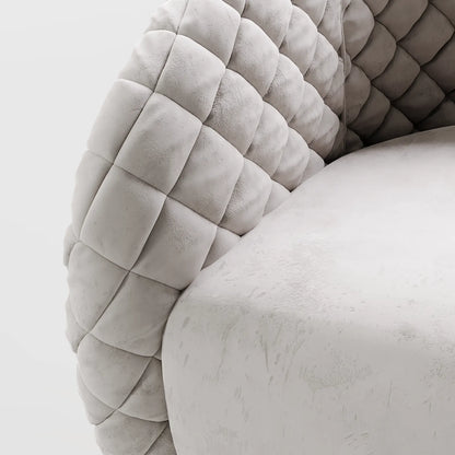 Deco Inspired Tufted Accent Arm Chair