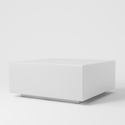 Contemporary Square White High-Gloss Coffee Table