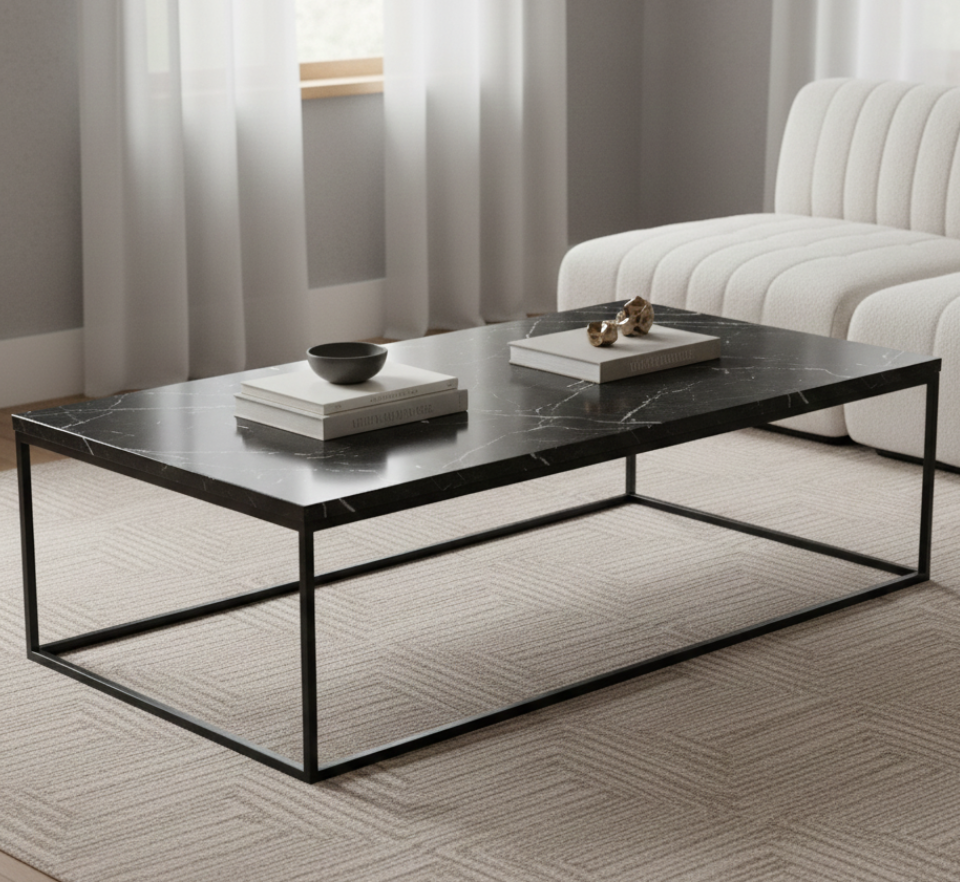 Nero Marquina Minimalist Coffee Table