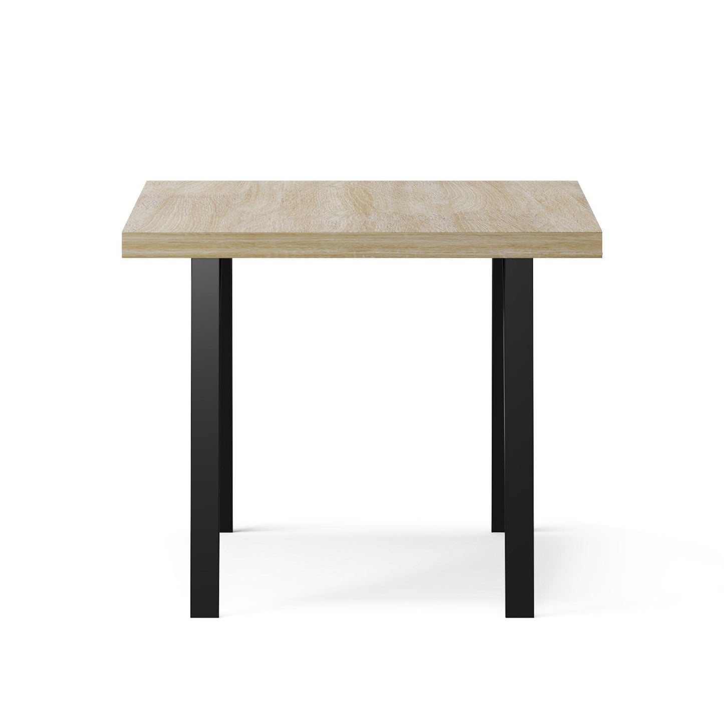 Modern Square Bistro Table featuring Industrial Eiffel-Style Tapered Legs