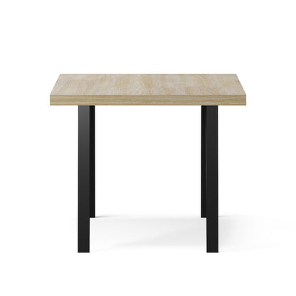 Modern Square Bistro Table featuring Industrial Eiffel-Style Tapered Legs