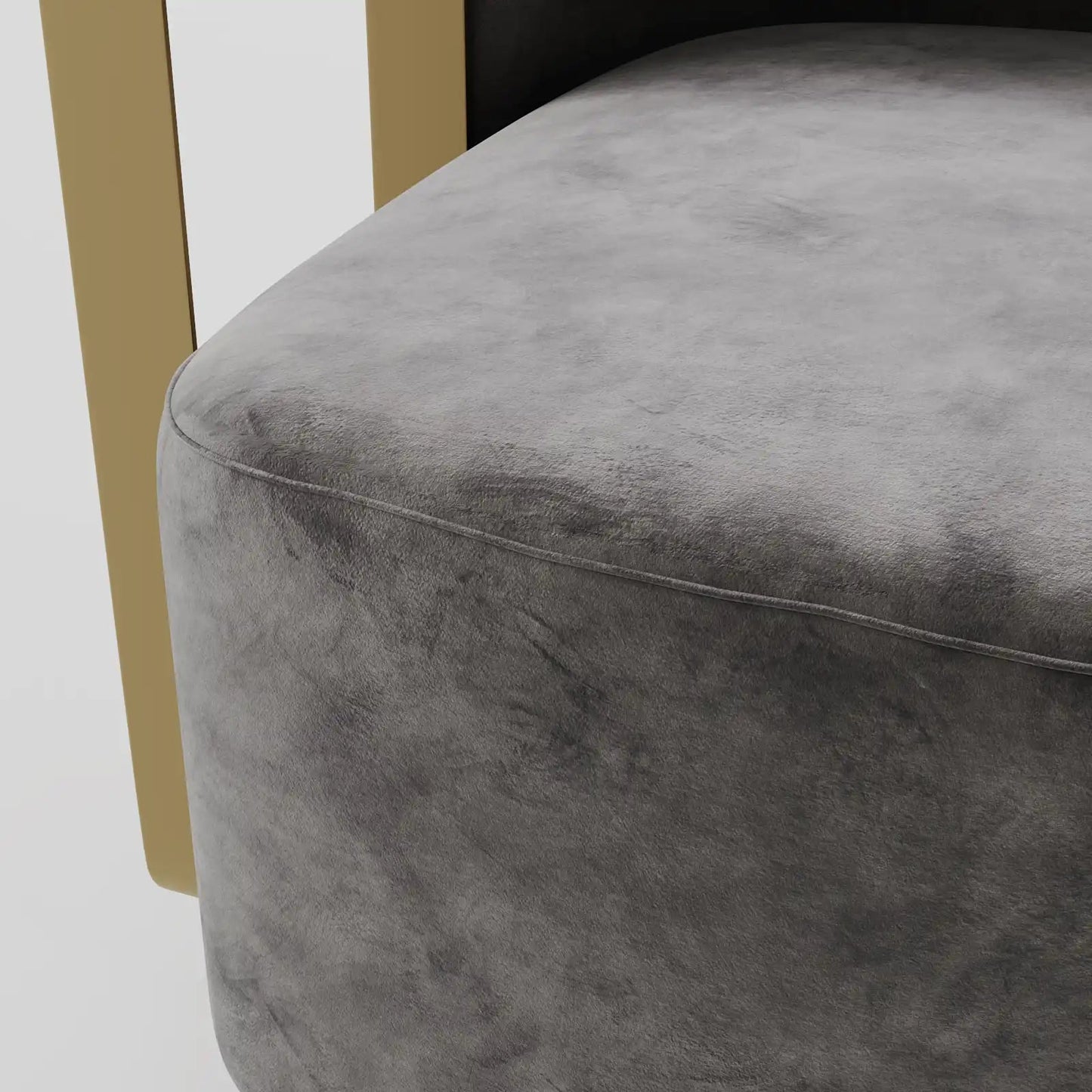 Bold Metallic and Velvet Club Arm Chair