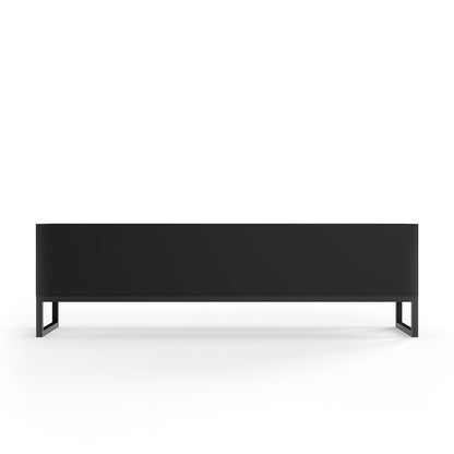 Matte Black Modern Media Console