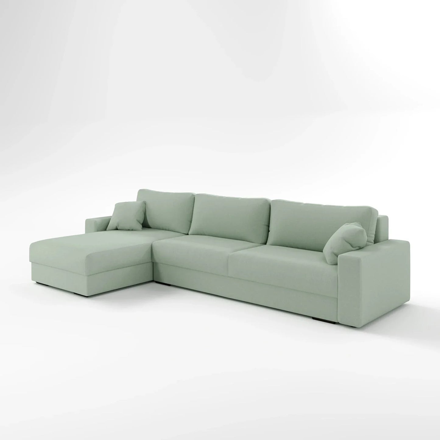 Earth-Tone Grand Sectional 4 Bed Sofa Bed