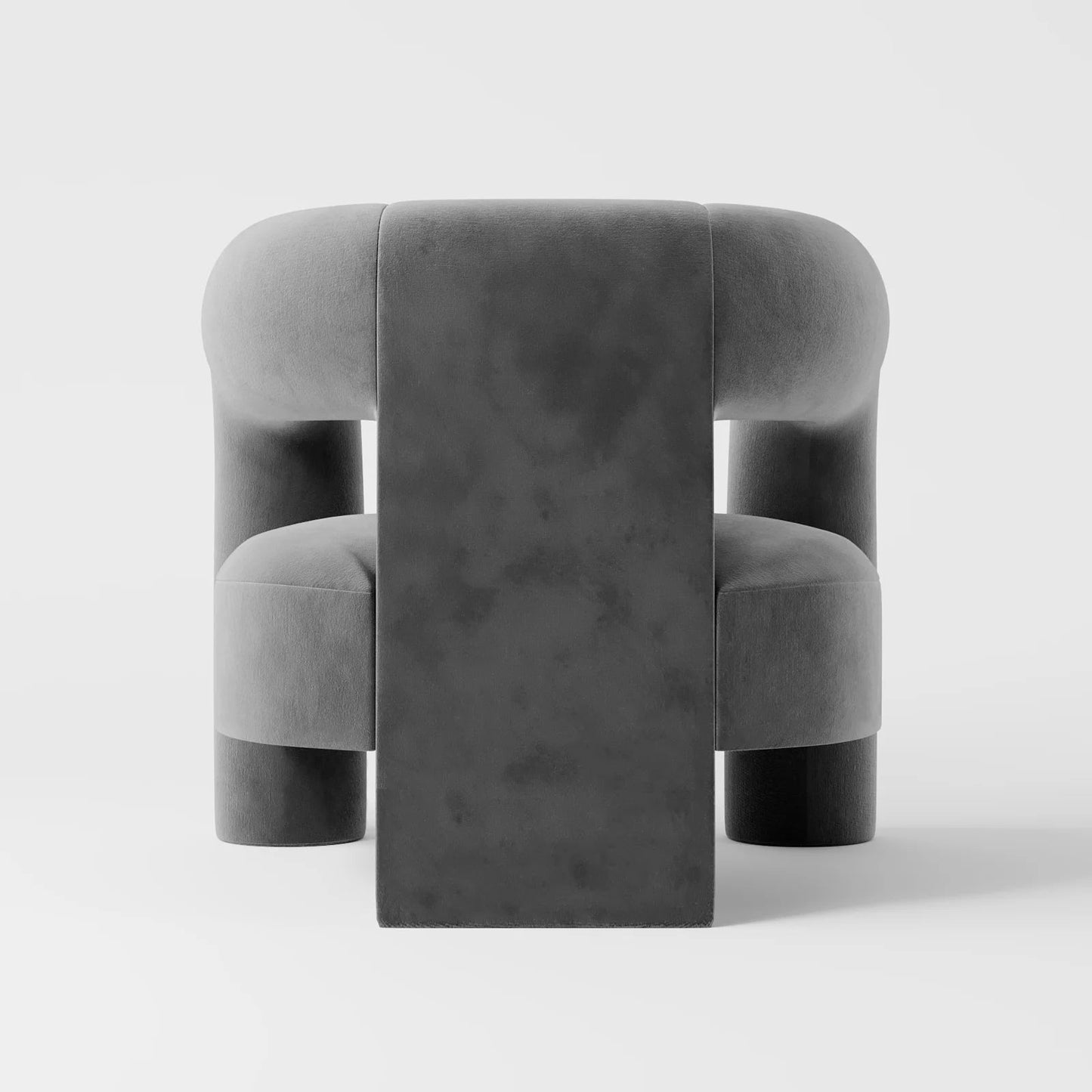 The Veridian Lounge: Architectural Sculptural Chair in Forest Velvet