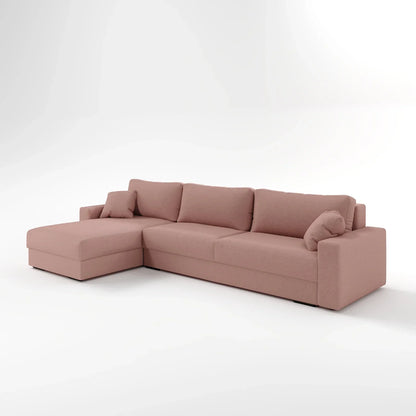 Earth-Tone Grand Sectional 4 Bed Sofa Bed