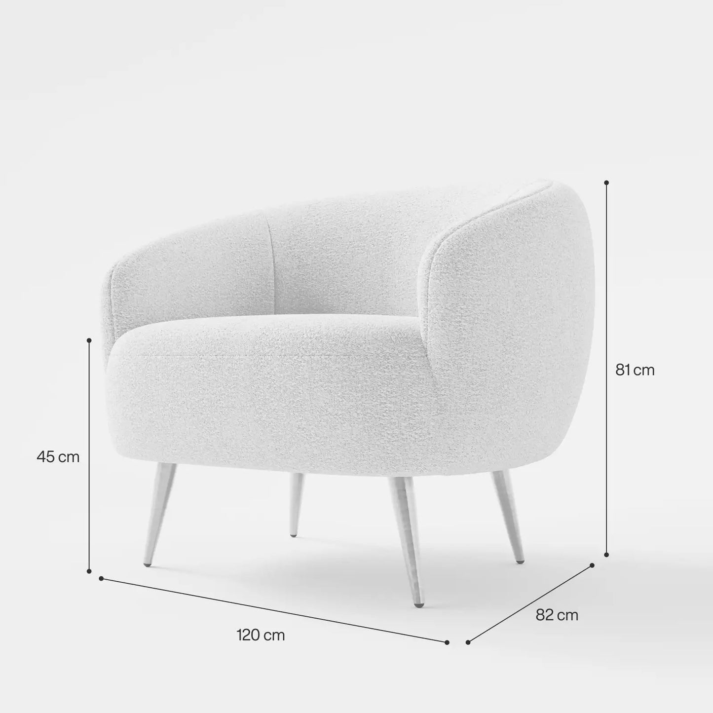 Organic Modern Cocoon Arm Chair