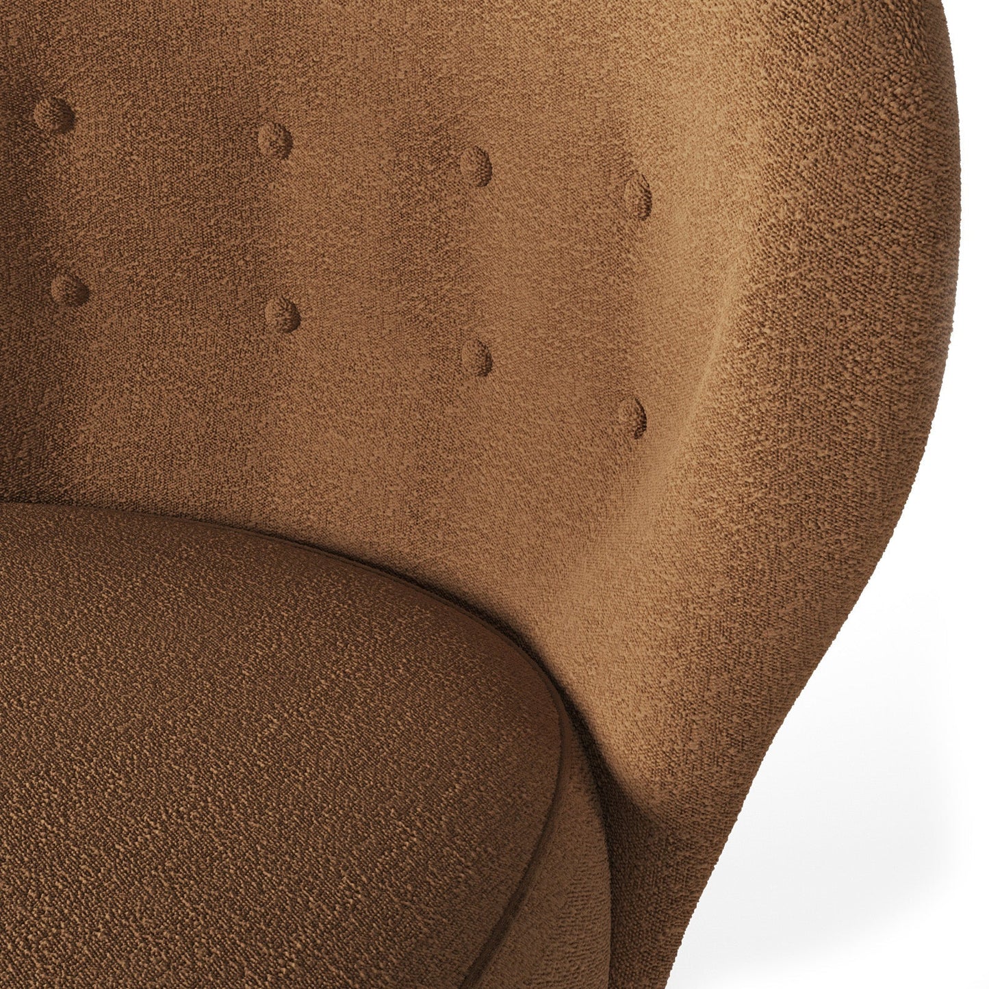 Scandi-Inspired Soft White Bouclé Occasional Arm Chair