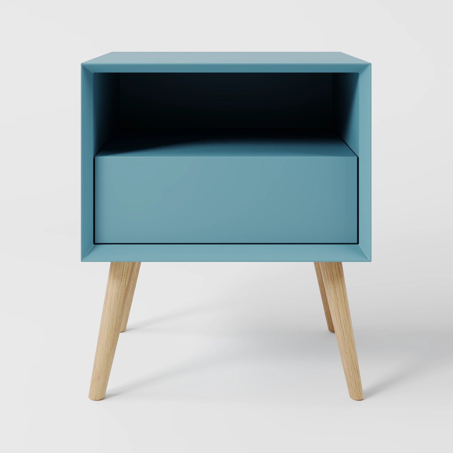Arctic Minimalist Wood Bedside Table