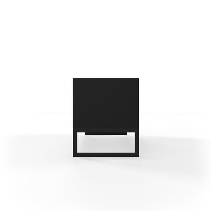 Matte Black Modern Media Console