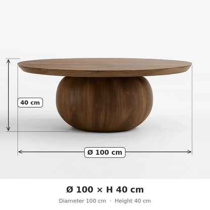 Bloom coffee table dimensions: diameter 100 cm, height 40 cm
