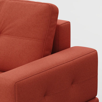 Contemporary Low-Profile Club Chair with Sculptural Wood Frame