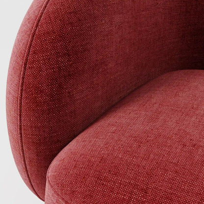 The Serene Lounge: Modern Integrated Armchair in Ivory Texture